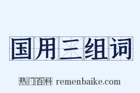 国用三组词是什么意思的图片